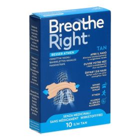Breathe Right Nasenpflaster Tan S/M 10 Stück