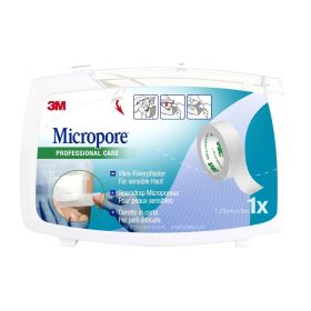 3M Micropore Vlies mit Dispenser 12.5 mmx 5 m weiss 