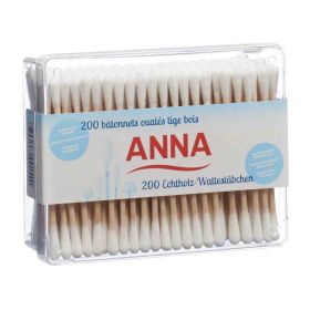 Anna Wattestäbchen Holz 200 Stück