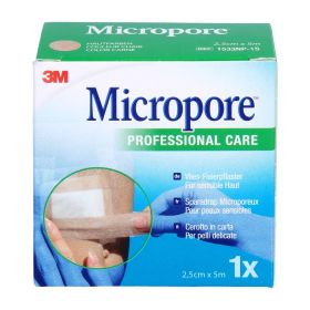 3M Micropore Vlies ohne Dispenser 25 mmx 5 m hautfarben refill