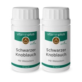 Vitaminplus Schwarzer Knoblauch & Weissdorn Kapseln 2x 60 Stück
