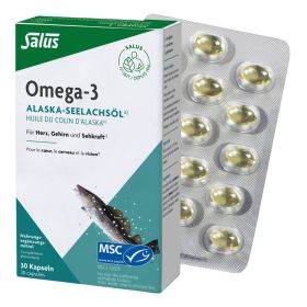 Salus Omega-3 Alaska-Seelachsöl Kapseln 30 Stück