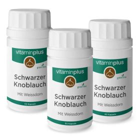 Vitaminplus Schwarzer Knoblauch & Weissdorn Kapseln 3x 60 Stück