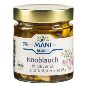 MANI Knoblauch in Olivenöl mit Kräutern bio 185 g