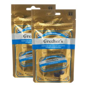 Grethers Blackcurrant Pastillen ohne Zucker Beutel Duo 2x 110 g