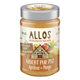 Allos Frucht Pur Konfitüre 75 % Aprikose Mango Bio 250 g