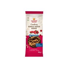 Hammermühle Simply Seeds Kekse Cranberry glutenfrei 150 g