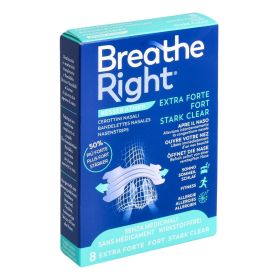 Breathe Right Nasenpflaster Extra Strength Clear 8 Stück