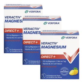 Veractiv Magnesium Direct+ Stick 3 x 30 Stück Zitrone